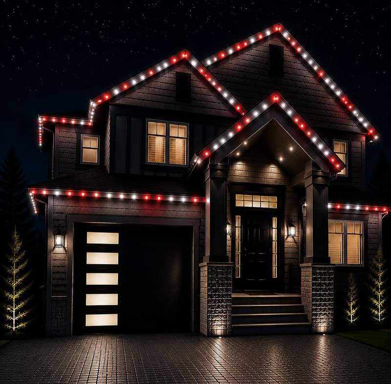 Smart holiday LED lights with colour control