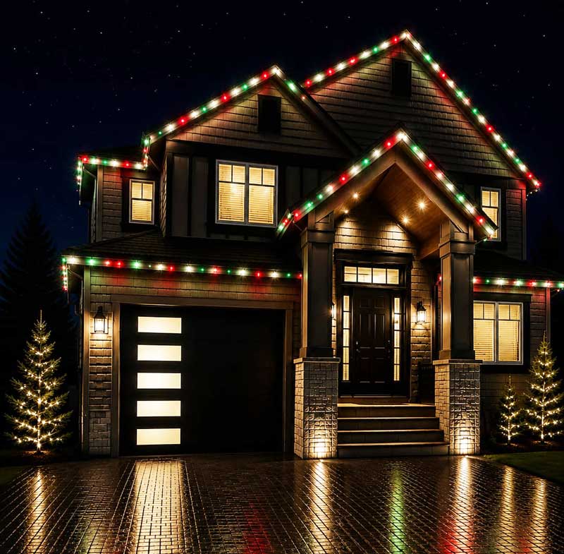 Smart holiday LED lights with colour control