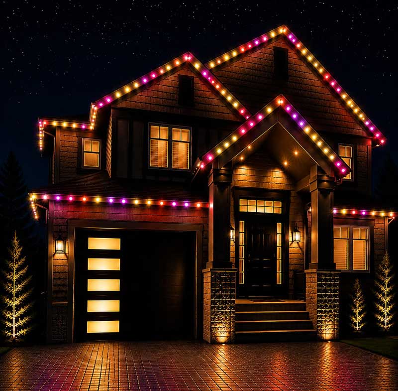 Smart holiday LED lights with colour control