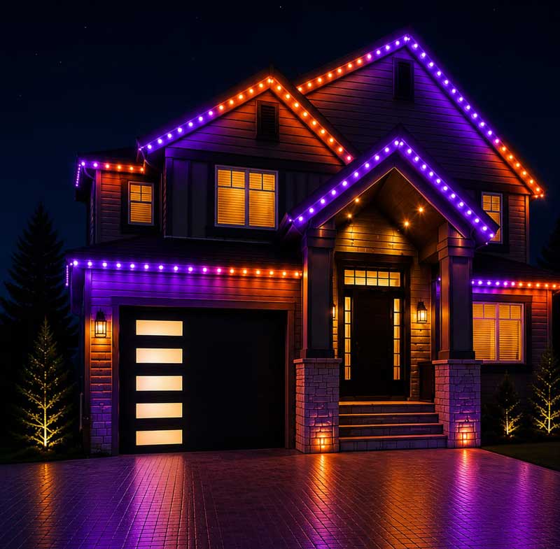 Smart holiday LED lights with colour control