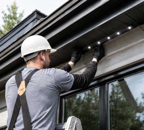 Holiday light installer